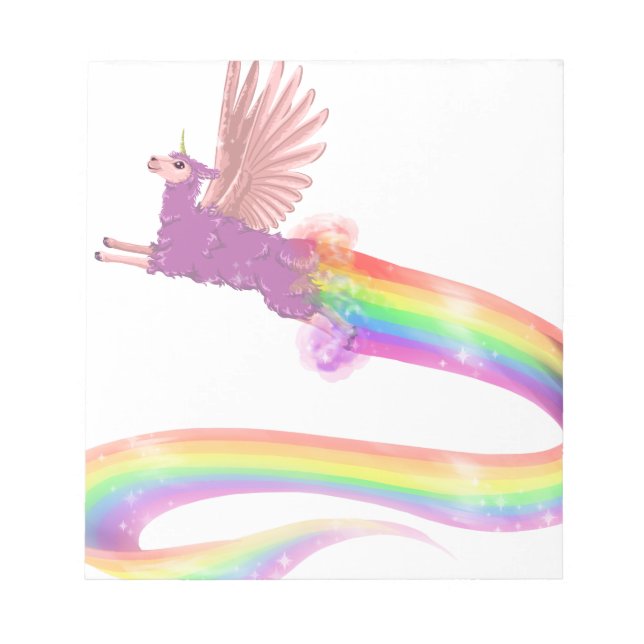 Allamacorn Rainbow Notepad (Front)