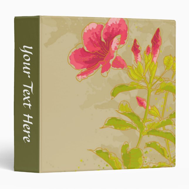 Allamanda Flower On Toned Background 3 Ring Binder (Front/Spine)
