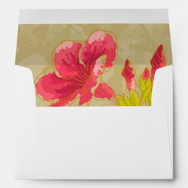Allamanda Flower On Toned Background Envelope (Back (Bottom))