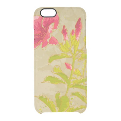 Allamanda Flower On Toned Background Clear iPhone 66S Case