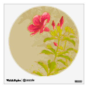 Allamanda Flower On Toned Background Wall Sticker
