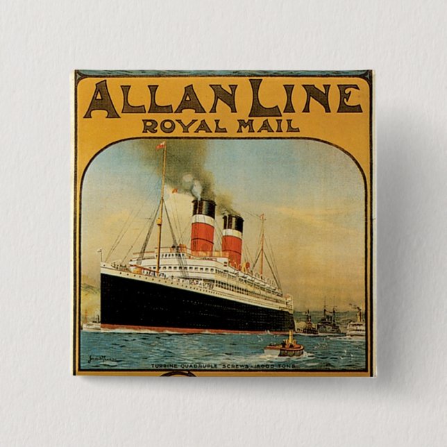 Allan Line Pinback Button (Front)