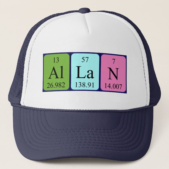 Allan periodic table name hat (Front)