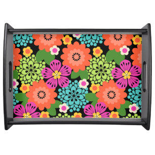 Allana Garden Hawaiian Graphical Floral - Brights Serving Tray