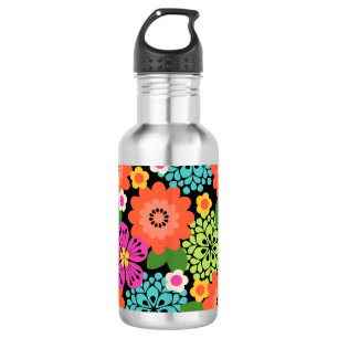 Allana Garden Hawaiian Graphical Floral - Brights Stainless Steel Water Bottle