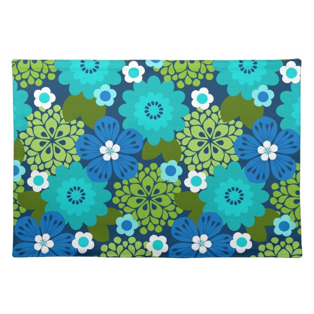 Allana Garden Hawaiian Graphical Floral - Cool Cloth Placemat (Front)