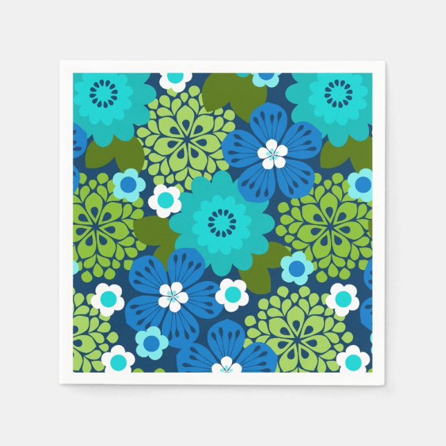 Allana Garden Hawaiian Graphical Floral - Cool Napkins (Front)