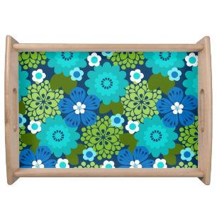 Allana Garden Hawaiian Graphical Floral - Cool Serving Tray