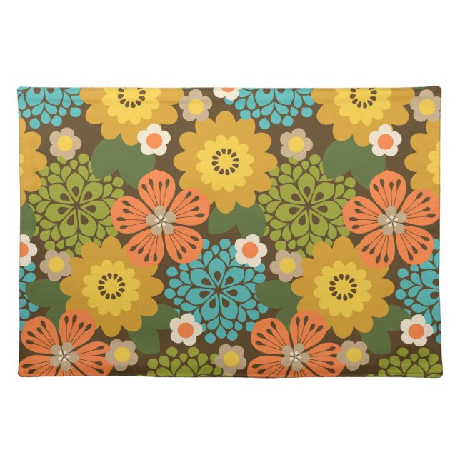 Allana Garden Hawaiian Graphical Floral - Warm Cloth Placemat (Front)