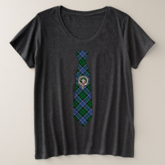 Allardice Scottish Clan Badge & Tartan Necktie Plus Size T-Shirt