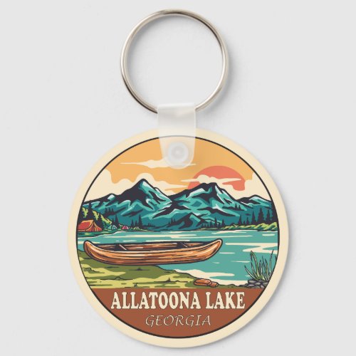 Allatoona Lake Georgia Boating Fishing Emblem Keychain