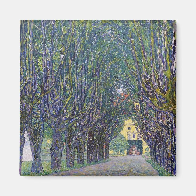 Allee at Schloss Kammer, Gustav Klimt Magnet (Front)