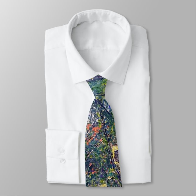 Allee at Schloss Kammer, Gustav Klimt Neck Tie (Tied)