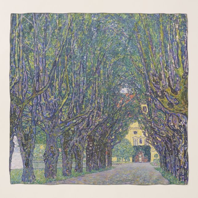 Allee at Schloss Kammer, Gustav Klimt Scarf (Front)