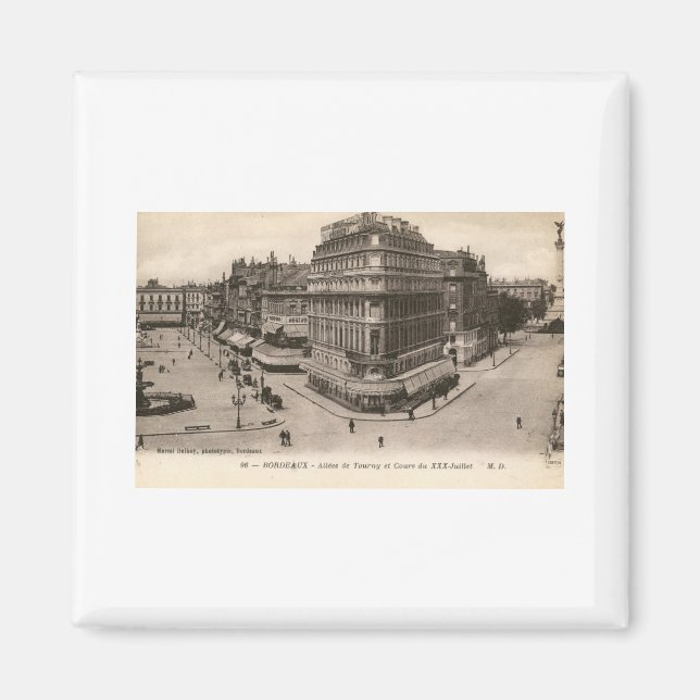Allees de Tourny, Bordeaux, France Vintage Magnet (Front)