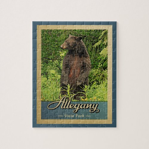 Allegany State Park Vintage Bear Jigsaw Puzzle