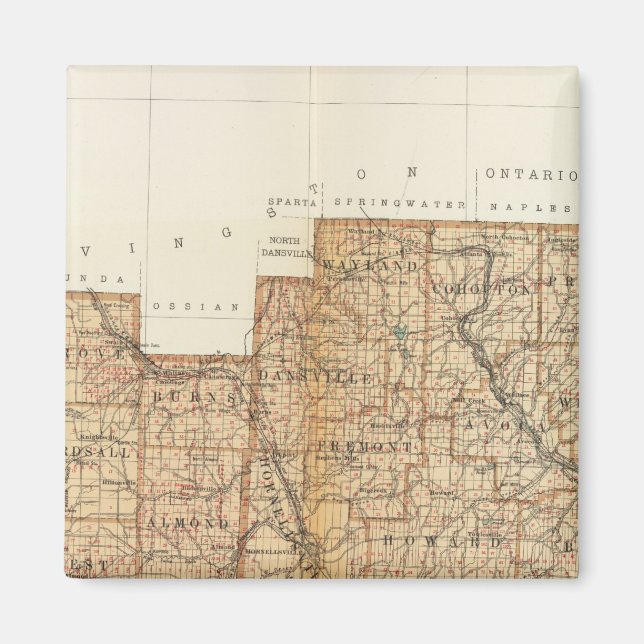 Allegany, Steuben counties Magnet (Front)