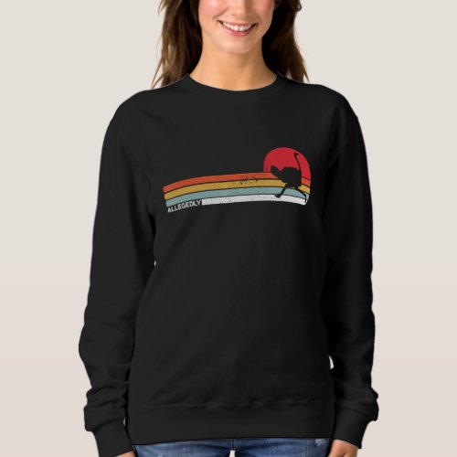Allegedly Ostrich Vintage Retro Funny Ostrich Love Sweatshirt