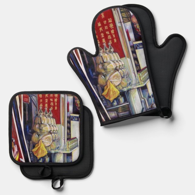 Allegedly Probabilistic Oven Mitt & Pot Holder Set (Front/Back)