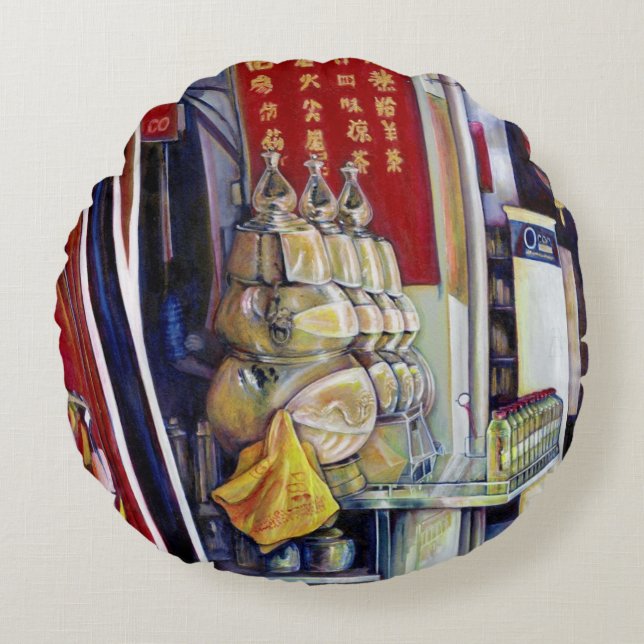 Allegedly Probabilistic, Singapore Round Pillow (Front)