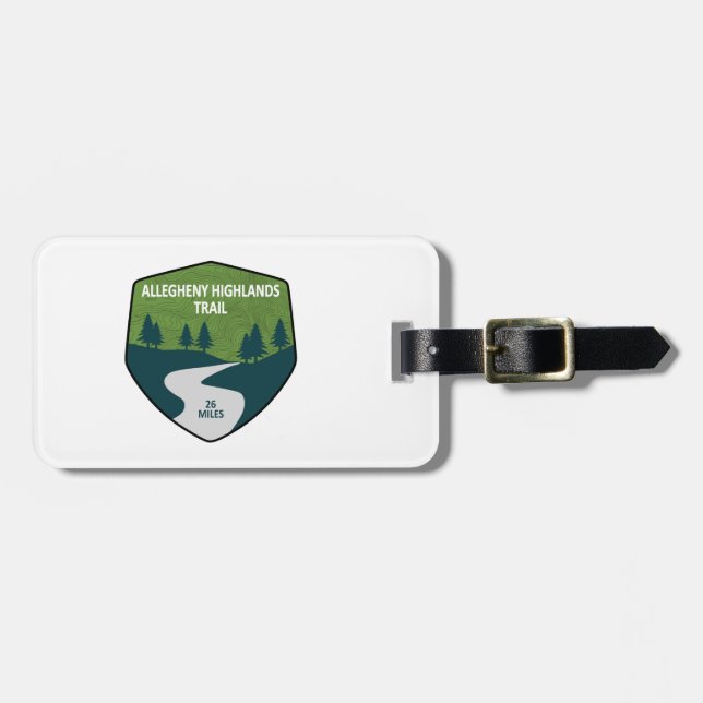 Allegheny Highlands Trail Luggage Tag (Front Horizontal)