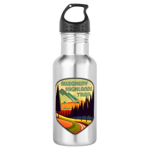 Allegheny Highlands Trail West Virginia Colors Stainless Steel Water Bottle