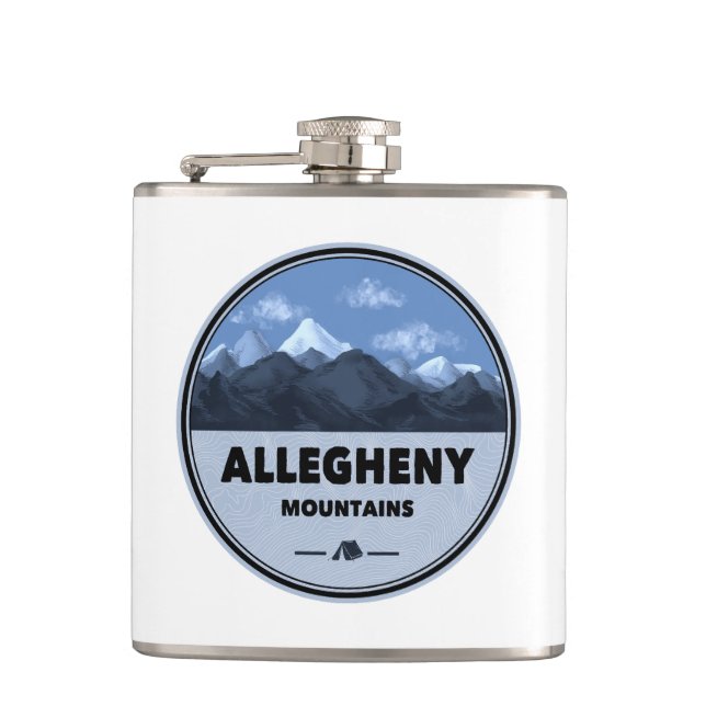 Allegheny Mountains Camping Flask (Front)