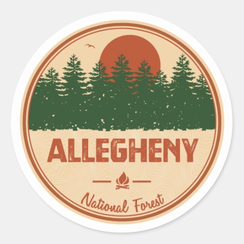 Allegheny National Forest Classic Round Sticker