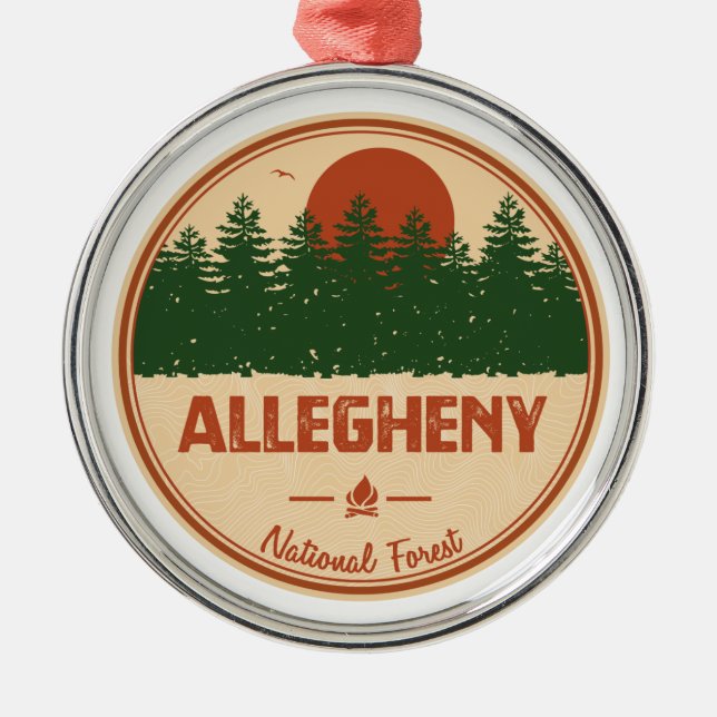 Allegheny National Forest Metal Ornament (Front)