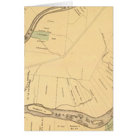 Allegheny River Pa, Map Cards (Front)