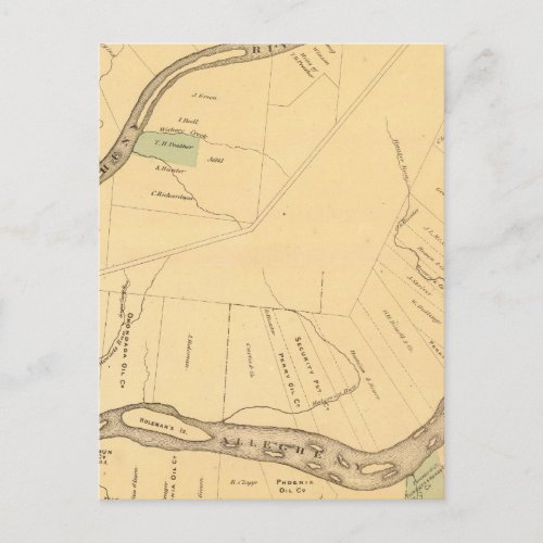 Allegheny River Pa Map Postcard