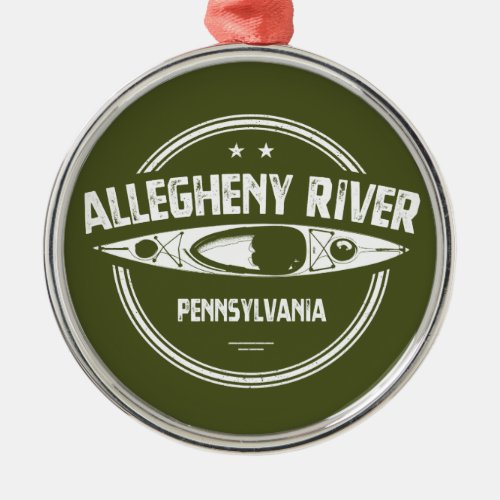 Allegheny River Pennsylvania Metal Ornament