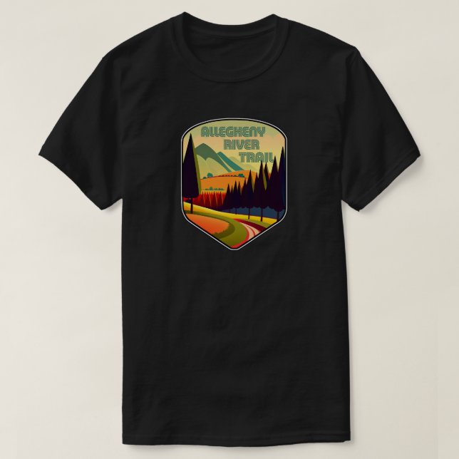 Allegheny River Trail Colors T-Shirt (Design Front)
