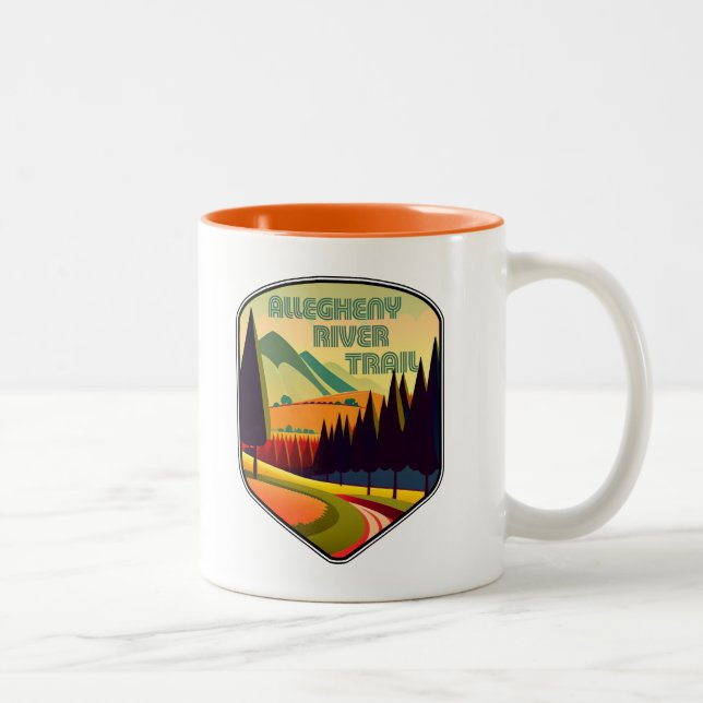 Allegheny River Trail Colors Two-Tone Coffee Mug (Right)