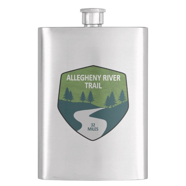 Allegheny River Trail Flask (Front)