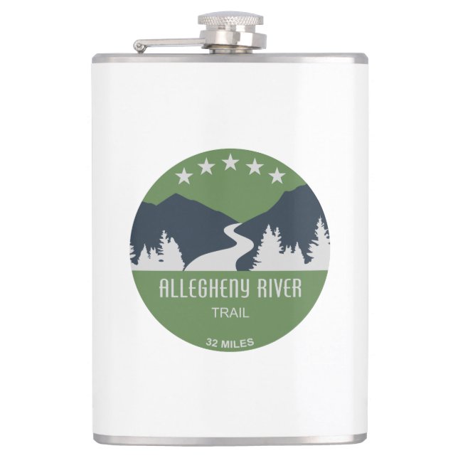 Allegheny River Trail Flask (Front)