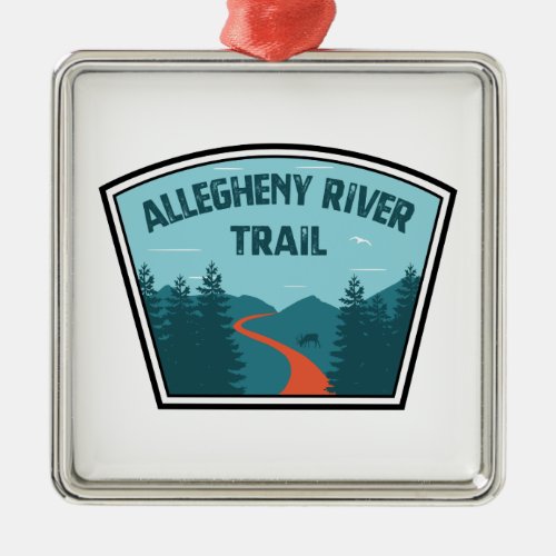 Allegheny River Trail Metal Ornament