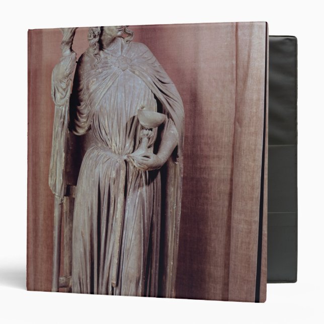 Allegorical figure of church holding a chalice 3 ring binder (Front/Inside)