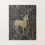 Allegorical &quot;Millefleurs&quot; Tapestry with Animals Jigsaw Puzzle