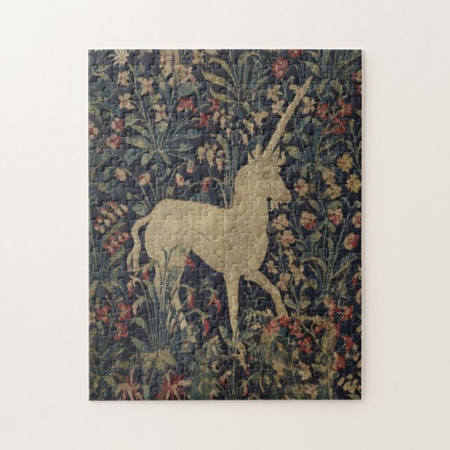 Allegorical "Millefleurs" Tapestry with Animals Jigsaw Puzzle (Vertical)