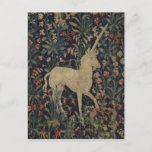 Allegorical &quot;Millefleurs&quot; Tapestry with Animals Postcard