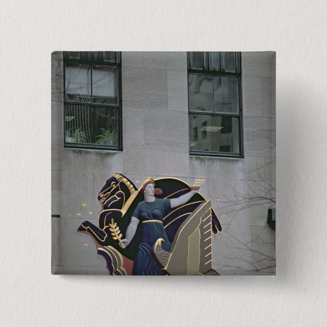 Allegorical scene pinback button (Front)