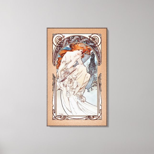 Allegorie de la Musique by Alphonse Mucha Canvas Print (Front)