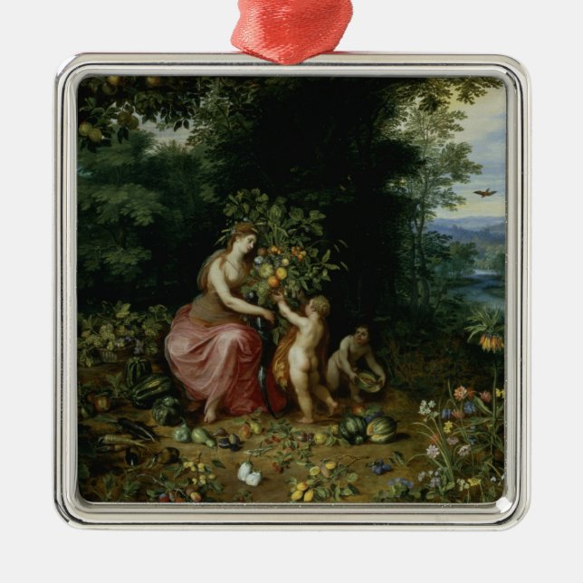 Allegory of Abundance Metal Ornament (Front)