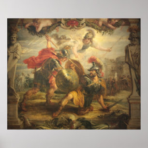 Allegory of Catholic Austria Attacked Poster