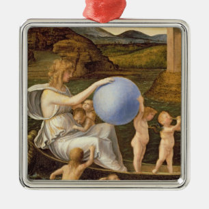 Allegory of Changing Fortune, or Melancholy (oil o Metal Ornament