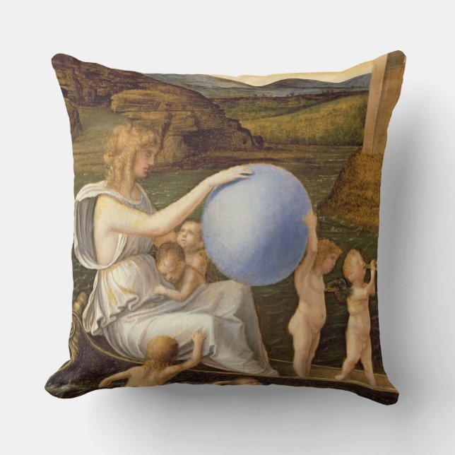 Allegory of Changing Fortune, or Melancholy (oil o Throw Pillow (Front)