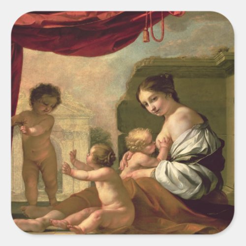 Allegory of Charity Square Sticker