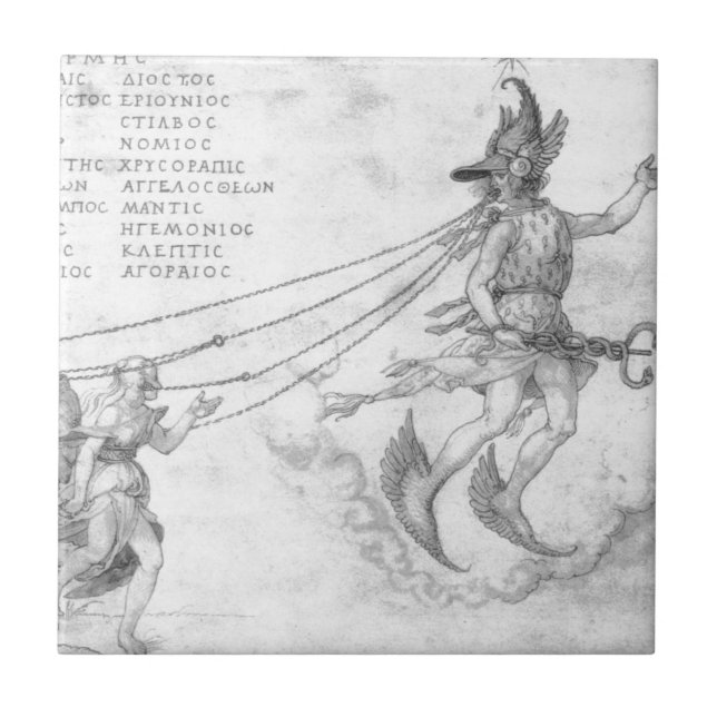 Allegory of eloquence by Albrecht Durer Ceramic Tile (Front)