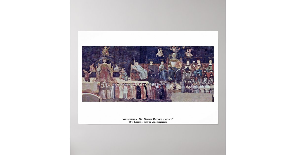 Allegory Of Good Government Poster | Zazzle